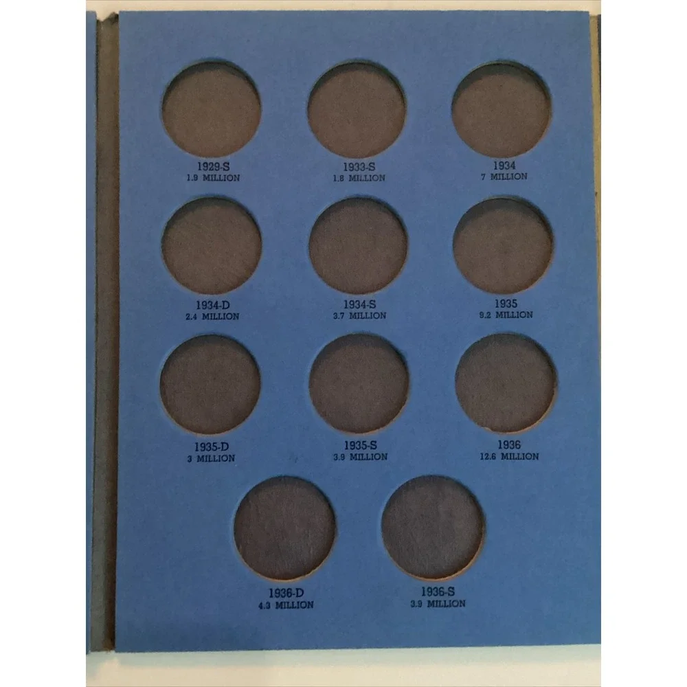 Whitman Coin Folder Liberty Standing Half Dollar 1916-1936 Blue New No. 9021